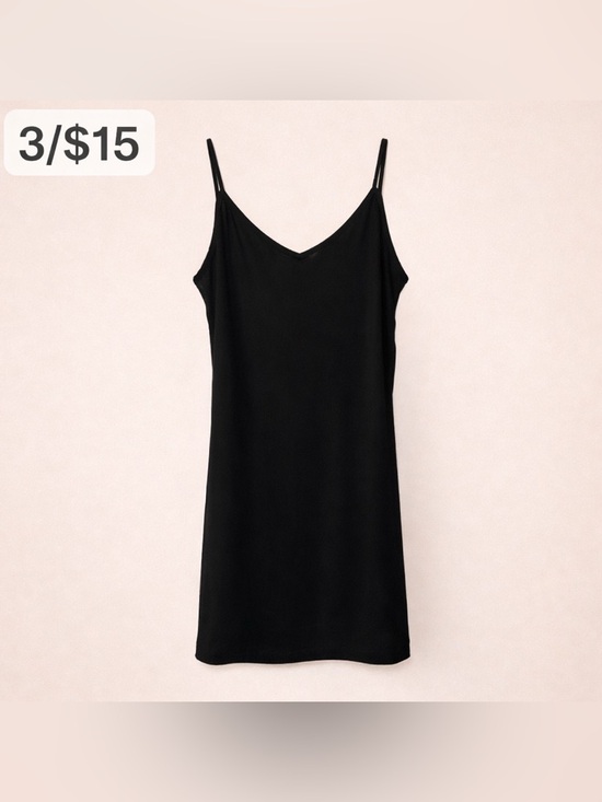 Windsor Dresses & Skirts - Windsor Black Slip Dress Medium Spaghetti Strap Rayon Stretch Minimalist